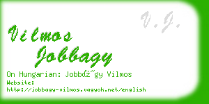 vilmos jobbagy business card